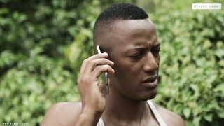 Hunky Black Gardener Gives Blond Lad A Big-Dicked Skewering!