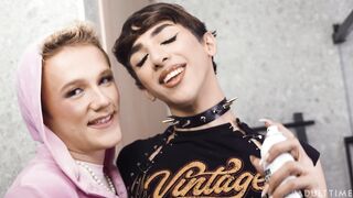 Femboy BFFs Get Stacked And Rammed