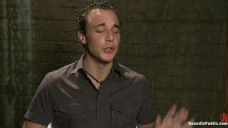 Horny men attack a hot pole dancer at a local strip joint